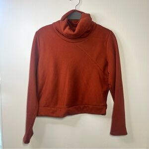 ALO Yoga Women's Cowl Neck Sweater in Rust